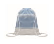 Ensemble de sac à cordon avec paréo rayé assorti 180 g/m² couleur turquoise