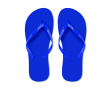 Tongs de plage en plastique unicolores et personnalisables couleur bleu