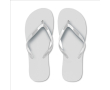 Tongs de plage en plastique unicolores et personnalisables couleur blanc