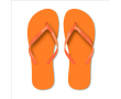 Tongs de plage en plastique unicolores et personnalisables couleur orange