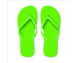 Tongs de plage en plastique unicolores et personnalisables couleur vert lime