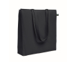 Sac de courses en coton Fairtrade avec soufflet 180 g/m² couleur bleu