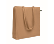 Sac de courses en coton Fairtrade avec soufflet 180 g/m² couleur ivoire