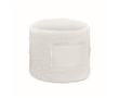 Bracelet de sport en polycoton avec patch personnalisable couleur blanc