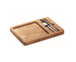Set casse-noix et assiette en bois d’acacia pour cadeau d’entreprise couleur bois