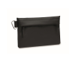 Pochette en polyester et PU avec mousqueton sur le côté couleur noir