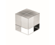 Élégant trophée en verre en forme de cube à personnaliser couleur transparent