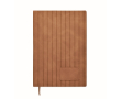Carnet A5 à couverture souple cuir synthétique, pages lignées couleur marron