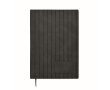 Carnet A5 à couverture souple cuir synthétique, pages lignées couleur noir