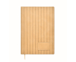 Carnet A5 à couverture souple cuir synthétique, pages lignées couleur beige