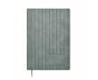 Carnet A5 à couverture souple cuir synthétique, pages lignées couleur noir mat