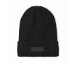 Bonnet unisexe en tricot plusieurs couleurs avec patch personnalisable couleur noir