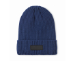 Bonnet unisexe en tricot plusieurs couleurs avec patch personnalisable couleur bleu