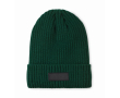 Bonnet unisexe en tricot plusieurs couleurs avec patch personnalisable couleur vert foncé