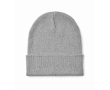 Bonnet classique en polyester avec ourlet taille unique couleur gris