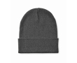 Bonnet classique en polyester avec ourlet taille unique couleur gris foncé