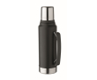 Thermos en inox recyclé avec un verre et poignée latérale 1L couleur noir