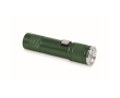 Lampe de poche en aluminium recyclé avec 3 réglages lumière et zoom couleur vert foncé