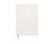 Carnet A5 avec agenda perpétuel vue journalière et marque-page assorti couleur blanc