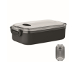 Boîte repas en plastique avec intérieur en acier inoxydable recyclé 750 ml couleur noir