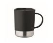 Gobelet en plastique avec base en acier inoxydable 300 ml couleur noir