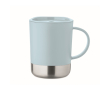 Gobelet en plastique avec base en acier inoxydable 300 ml couleur bleu ciel