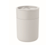 Gobelet en plastique et silicone avec couvercle coulissant 330 ml couleur blanc