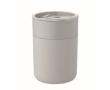 Gobelet en plastique et silicone avec couvercle coulissant 330 ml couleur gris