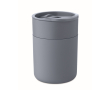 Gobelet en plastique et silicone avec couvercle coulissant 330 ml couleur noir mat