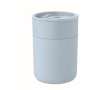 Gobelet en plastique et silicone avec couvercle coulissant 330 ml couleur bleu ciel