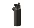 Bouteille en acier inoxydable à double paroi avec paille 500ml couleur noir