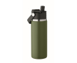 Bouteille en acier inoxydable à double paroi avec paille 500ml couleur vert foncé