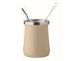 Verre en acier inoxydable spécial pour yerba mate 240 ml couleur beige