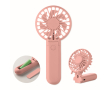 Ventilateur portable et pliable en plastique avec 3 vitesses couleur rose