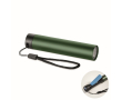 Lampe torche rechargeable en aluminium recyclé de 110 lumens couleur vert foncé