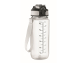 Bouteille en RPET anti-goutte avec paille et couvercle rabattable 700 ml couleur transparent