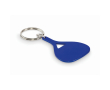 Porte-clés en aluminium recyclé en forme de pelle à personnaliser couleur bleu