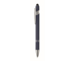 Stylo en aluminium recyclé avec finition caoutchoutée encre bleue couleur bleu marine