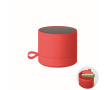 Haut-parleur sans fil métallique compact avec finition caoutchoutée 3W couleur rouge