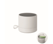 Haut-parleur sans fil métallique compact avec finition caoutchoutée 3W couleur blanc