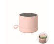 Haut-parleur sans fil métallique compact avec finition caoutchoutée 3W couleur rose