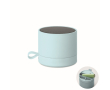 Haut-parleur sans fil métallique compact avec finition caoutchoutée 3W couleur bleu ciel