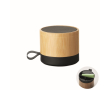 Enceinte sans fil avec boîtier en bambou et ABS 3W couleur bois