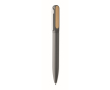 Stylo rotatif en aluminium recyclé et bambou, encre bleue couleur titan
