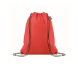 Sac à dos à cordons en RPET non tissé 80 g/m² couleur rouge