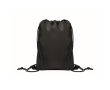 Sac à dos enfant à cordons en polyester RPET avec cordons noirs couleur noir