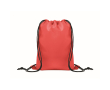 Sac à dos enfant à cordons en polyester RPET avec cordons noirs couleur rouge
