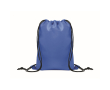 Sac à dos enfant à cordons en polyester RPET avec cordons noirs couleur bleu roi