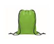 Sac à dos enfant à cordons en polyester RPET avec cordons noirs couleur vert lime