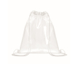 Sac à dos en plastique transparent avec cordons couleur blanc